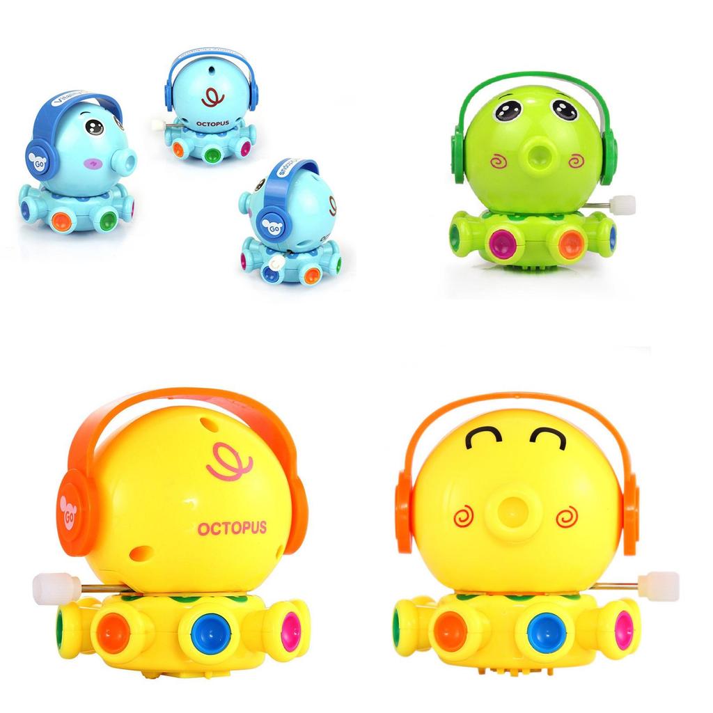 Adorable Infant Rotation Wind Up Cartoon Toy Animal Octopus With Random Colors