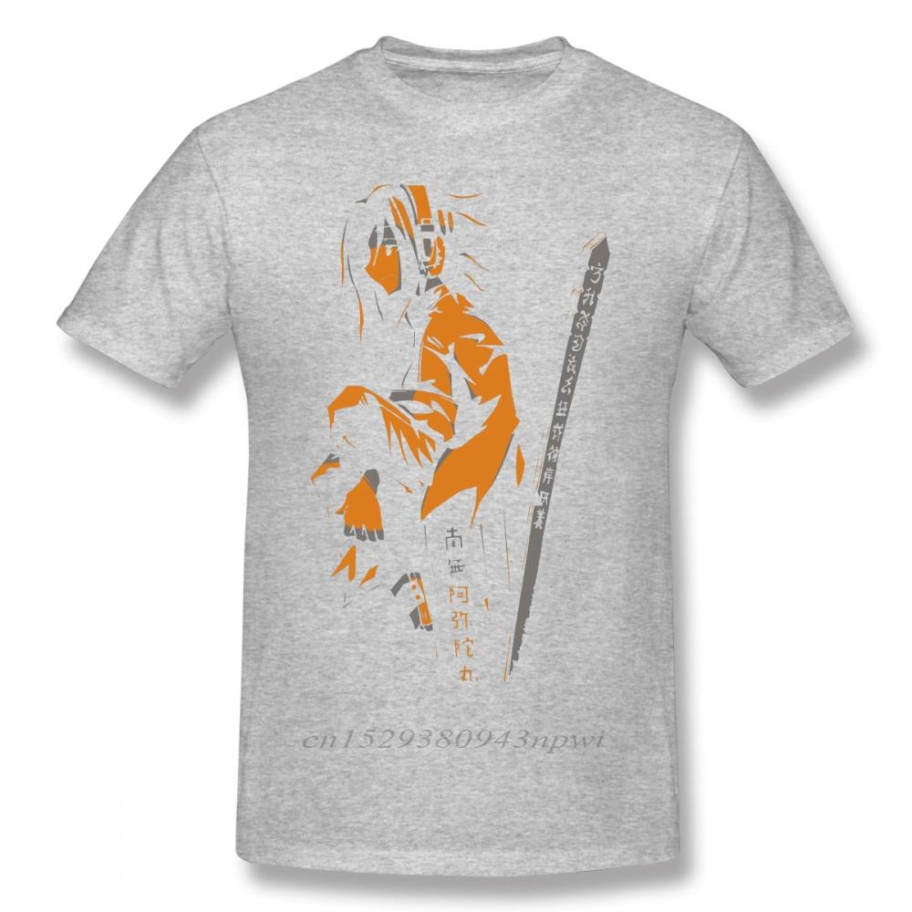 Футболка Shaman King Футболка Yoh Shaman King Оранжевая Футболка 100% Хлопок Короткий рукав Футболка Смешной Мужской Принт Большой размер Летняя Футболка S