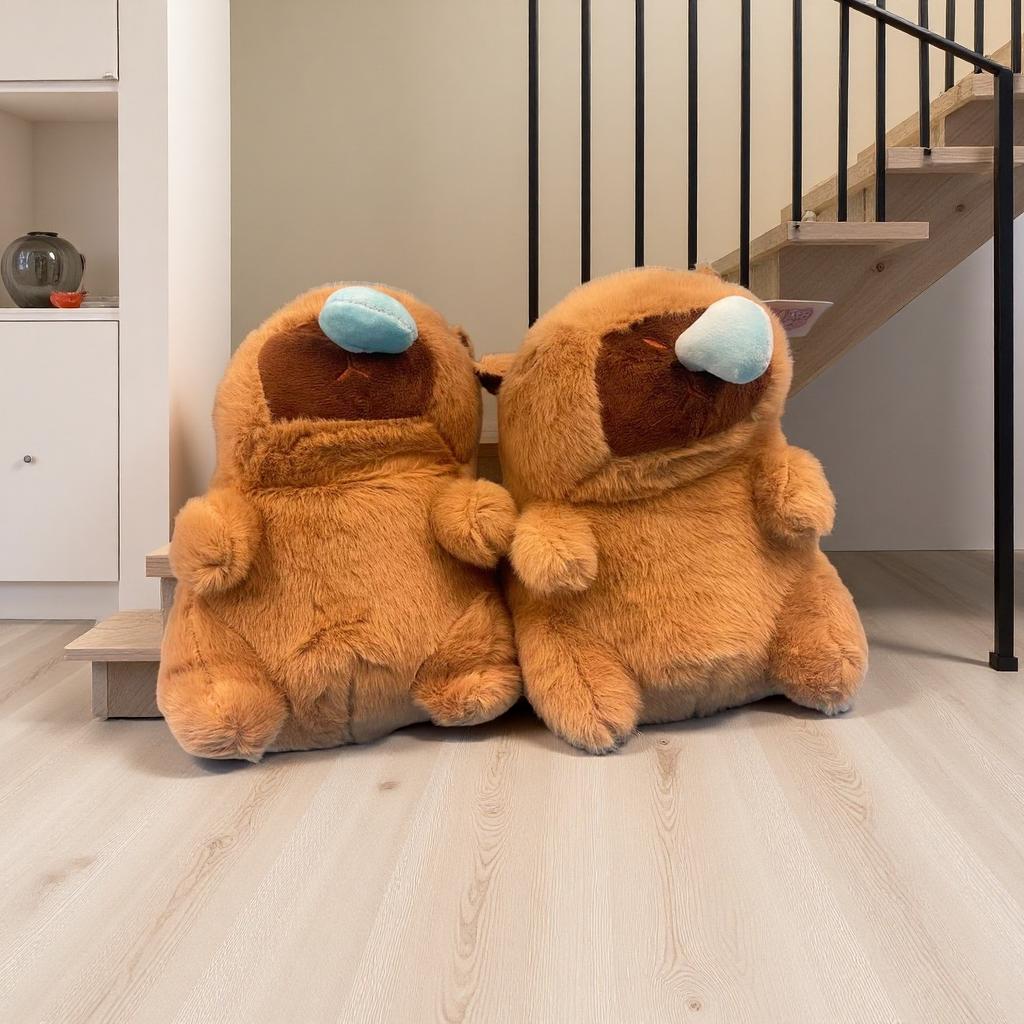 22-30CM Hot Plush Stuffed Doll Cute Scarf Pufferfish Plush Kawaii Animal Toy Children's Birthday Gift Capybara Doll Kids Toys