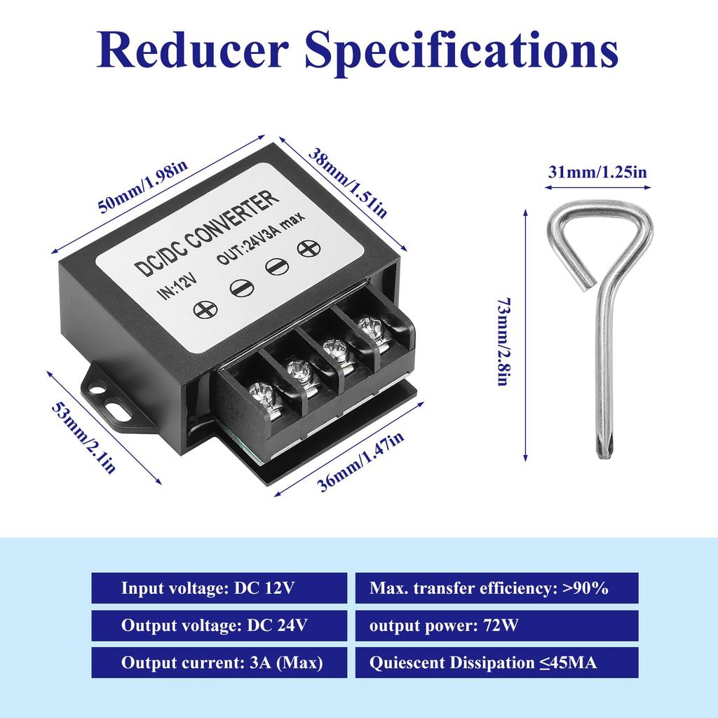 MZHOU 72W DC Aufwärtswandler auf 24V 3A - mit Solarmodul, Track Audio, Marineausrüstung Montage Treiber-Kit