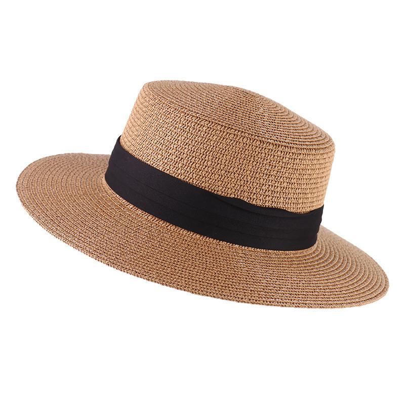 Brim Large Fashionable Straw Sun Hat For Women Vintage French Design For 2024 Summer