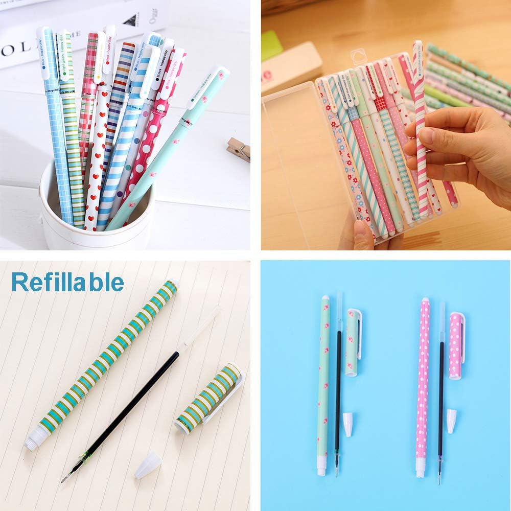 20Pcs Cute Color Pens,10 Cute Colors Gel Ink Pens for Women Toshine Colorful Gel Ink Pens, 0.38mm Multicolored Pens for Planner Writing Note, Office,