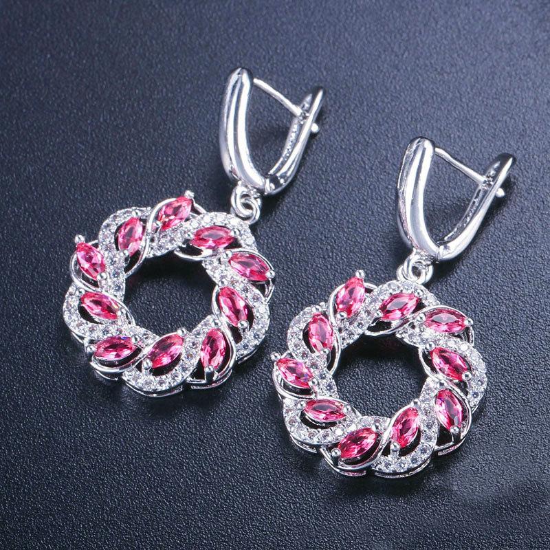 

E0208 Multi-Color Optional, Trendy Zircon Earrings, Earrings