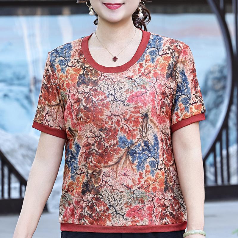 Übergröße Sommer Freizeitblusen Damen Kleidung Locker Elegant Kurzarm Damenhemden