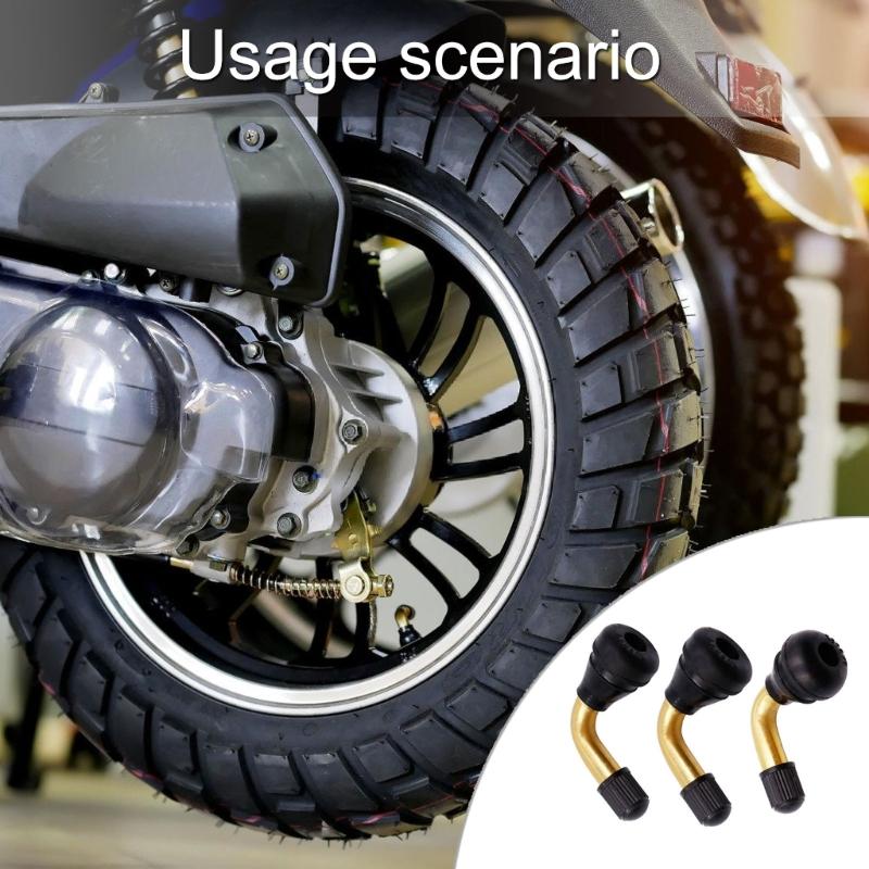 Copper Motorcycle Valves Stem With Bent Design For Vacuum Tires Anti Corrosion Leak Proof Seal Easy Installation TPMS Compatible