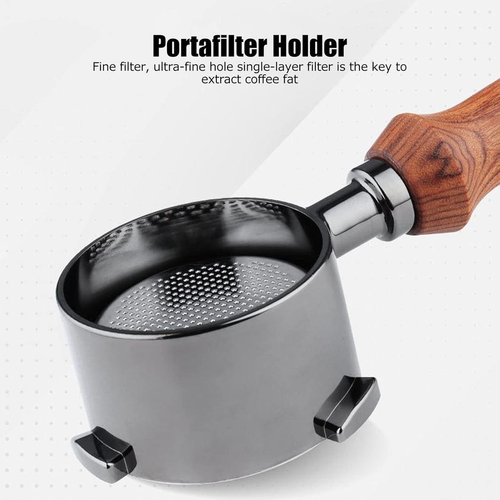 Coffee Bottomless Handle Coffee Portafilter Removable Coffee Filter Basket 3 Ears Coffee Distributor Reusable Coffee Filter Holder for ECP3420 685