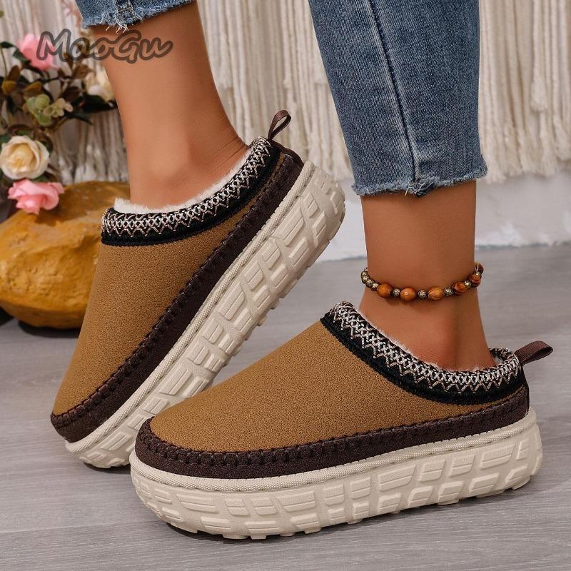 

Fashion Winter Women Home Cotton Slippers Thick Sole Anti-Slip Furry Slippers Slip on Comfortable Slides Warm Footwear Pantuflas Mujer 41 коричневый