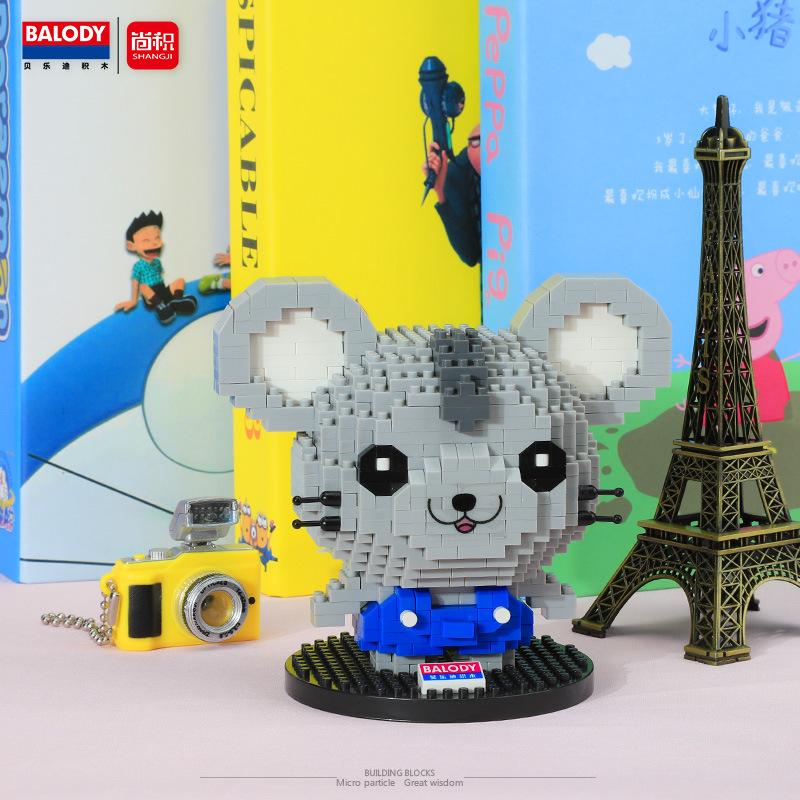 Balody Mini Blocks Cartoon Mouse Panda Building Bricks Toys for Children Girls Present Valentine Fun Toy Animal Juguetes 18123