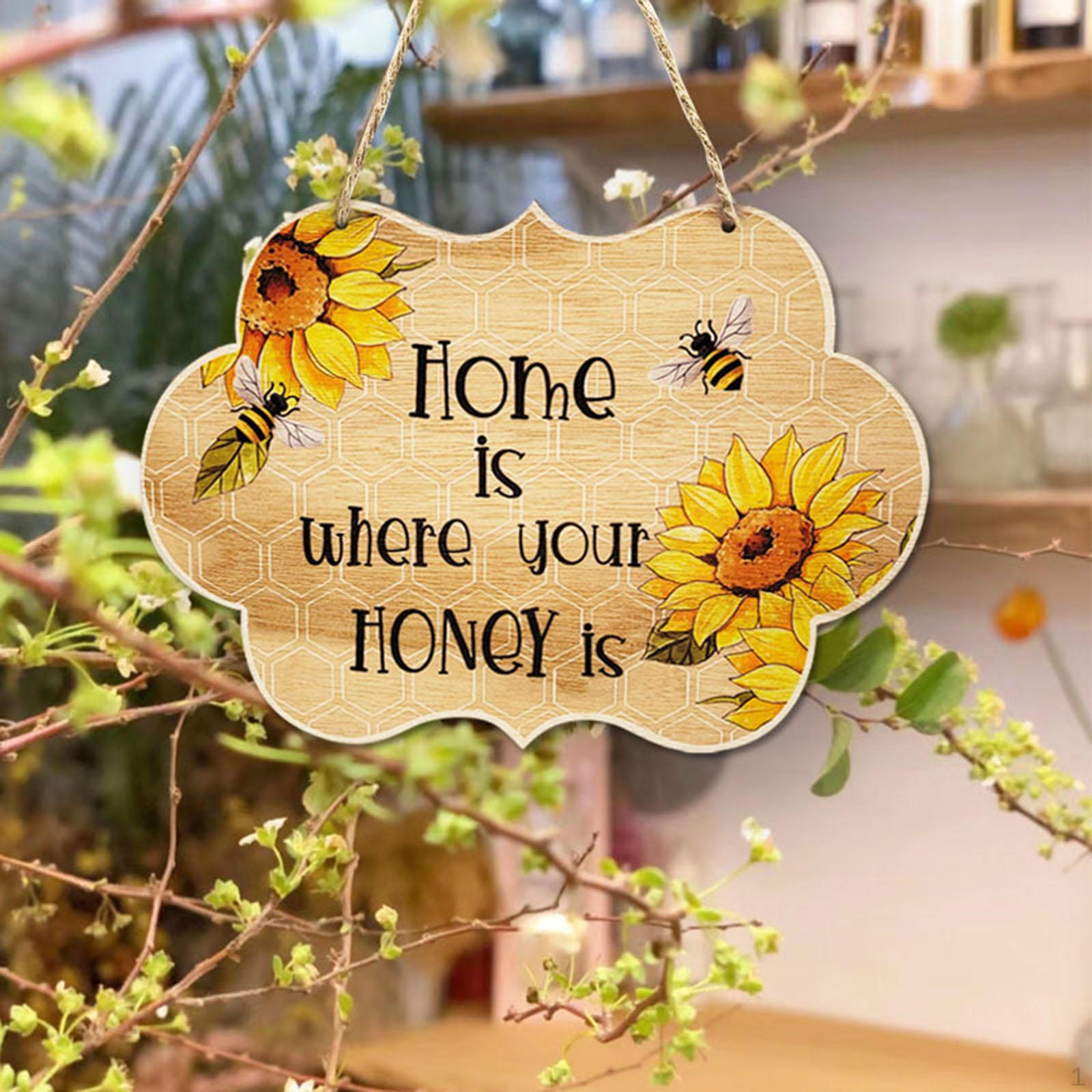 , Wall Hanging Plaque for Spring Housewarming Present Home Room Decoration  home is where you