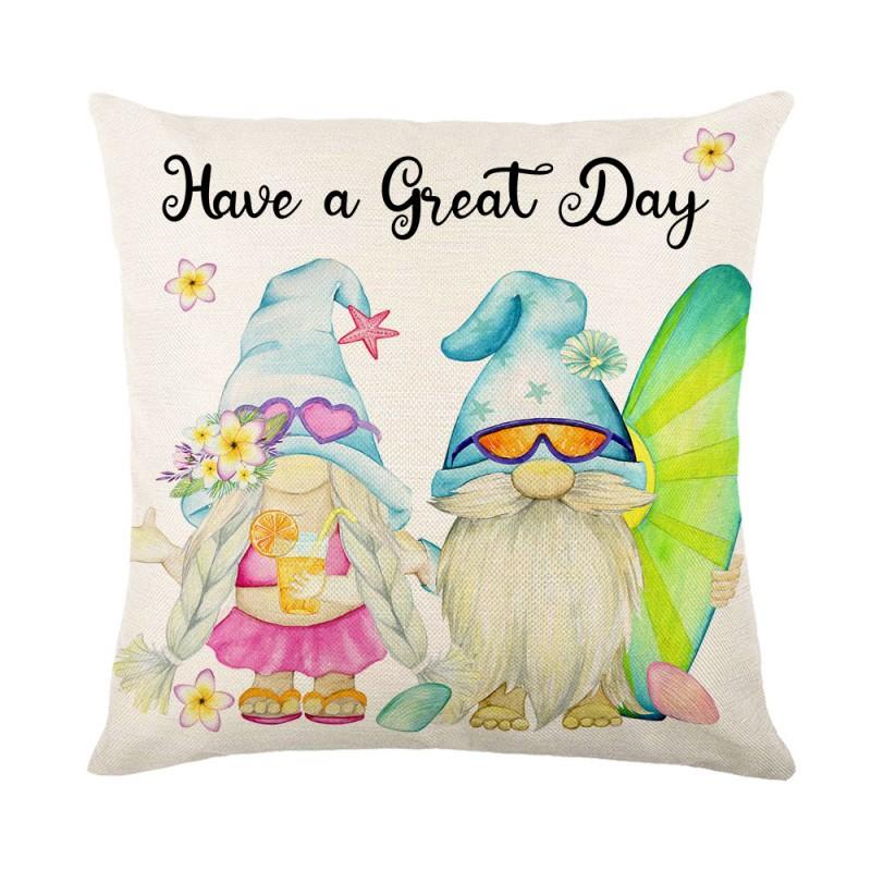 New Summer Ocean Series Pillowcases Linen Print Simple Fashion Home Fabric Living Room