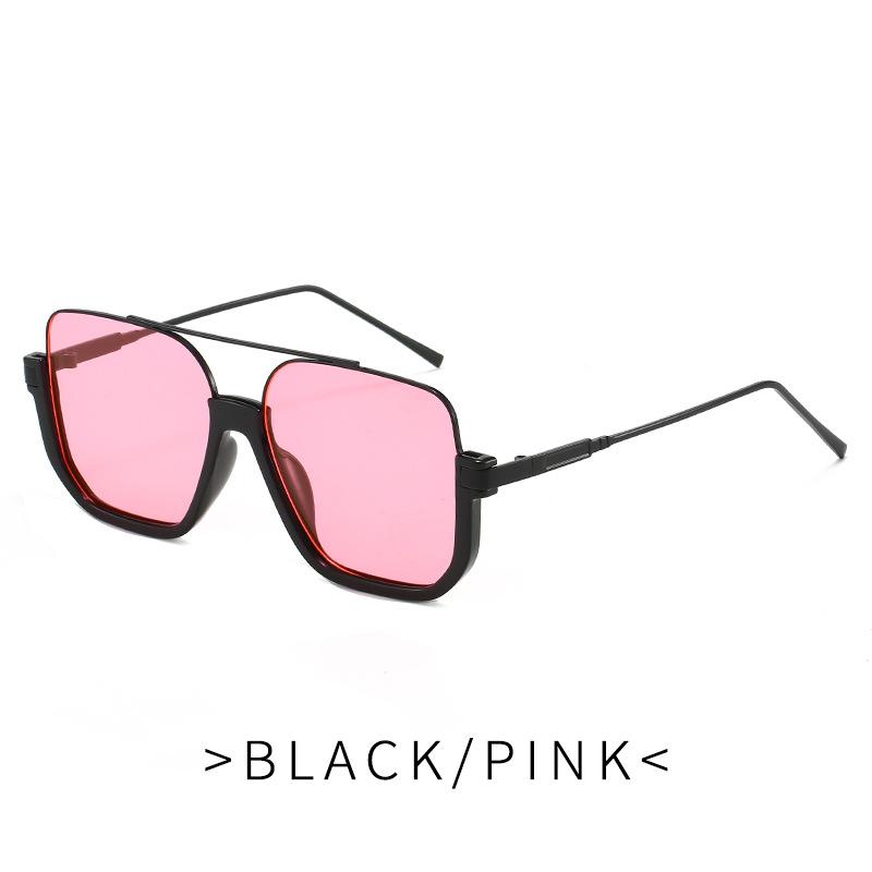 Double Beam Half Frame Metal Sunglasses Women, Large Frame Polygonal Polarized Sunglasses Retro Personalized Sunglasses