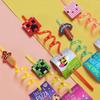 5pcs Pixel Straws Reusable Miner Plastic Spiral Drinking Straws Kids Birthday Party Favors Decoration Juice Straws
