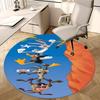 ,Looney Tunes Stuhlmatte Runde Teppichboden Büroteppich, Maschinenwaschbar, Rutschfest, Geeignet für Wohnzimmer, Schlafzimmer
