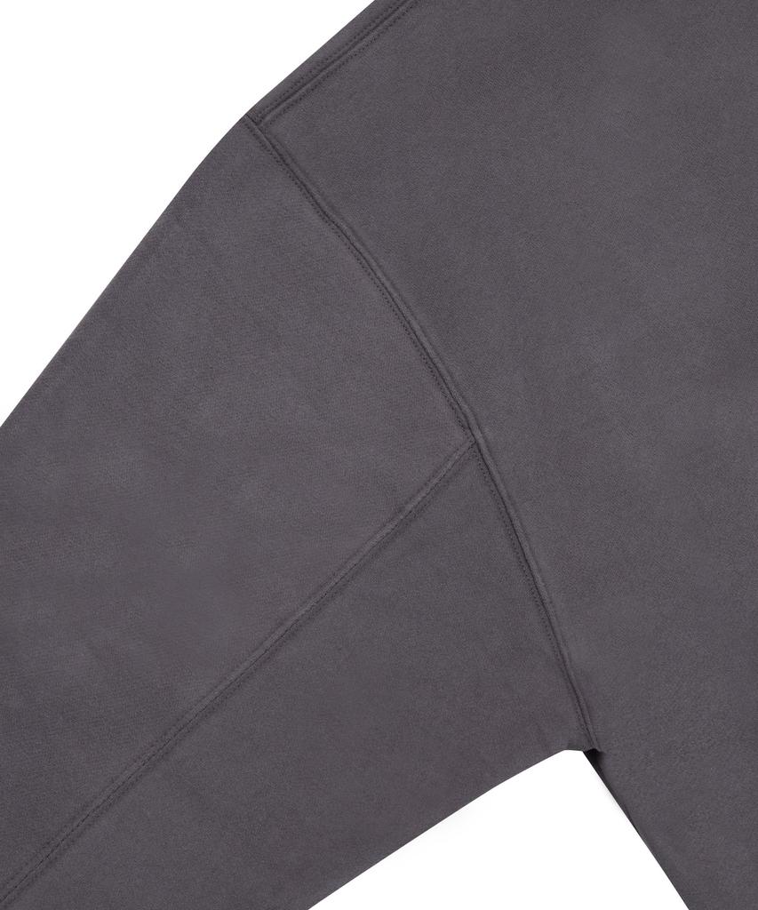 Peach Skin Balloon Over Hoodie - Charcoal