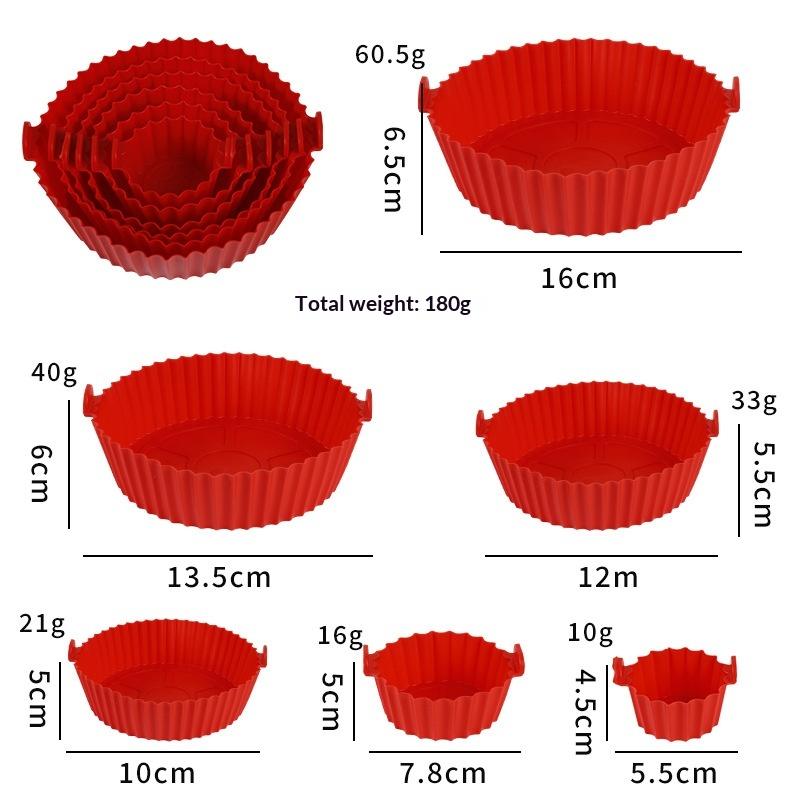 1/3/6Pcs 450°F Silicone Non-Stick Dual Texture Dishwasher Safe Crispy/Steam Cooking Baking Tray Air Fryer Mats
