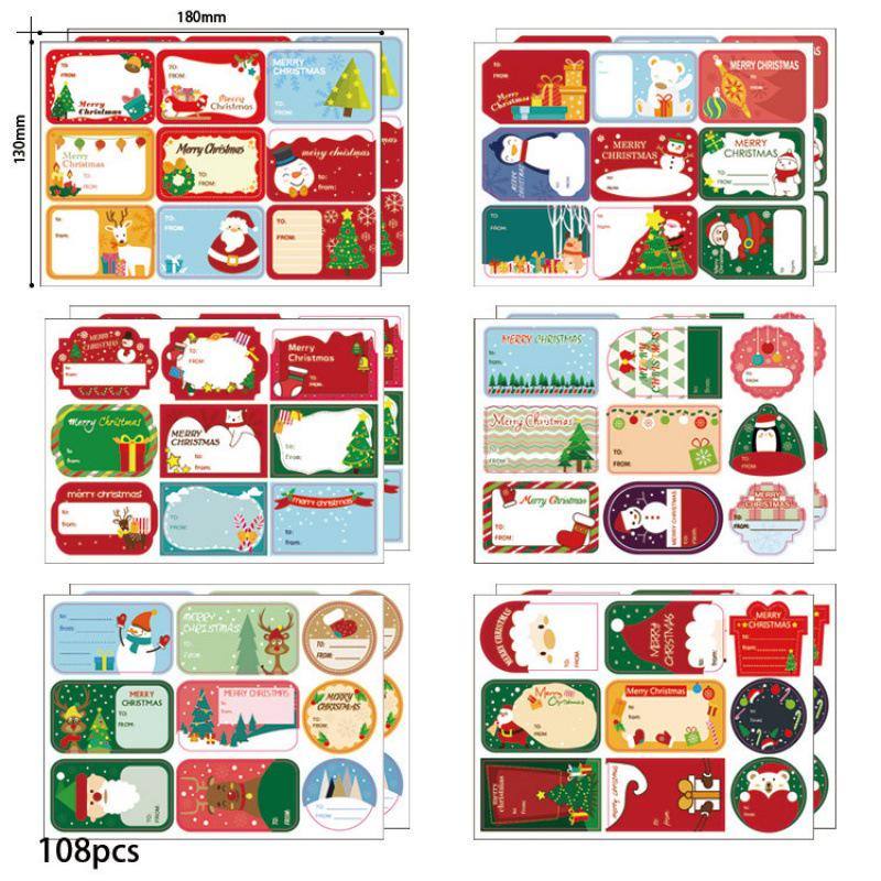 Christmas Gift and Envelope Sealing Stickers for Party Decoration