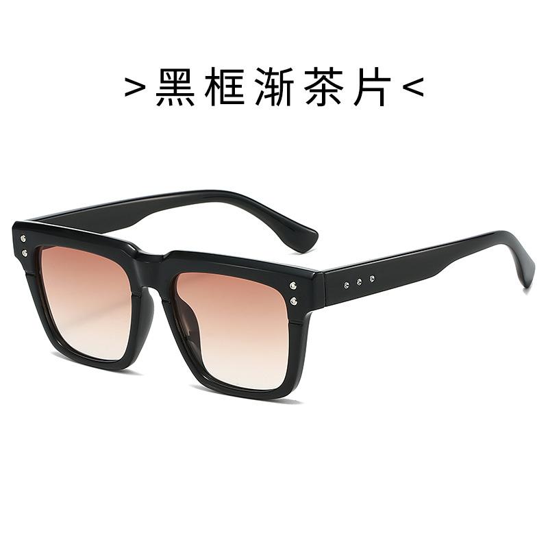 Hot-Selling Retro Personalized Big Face Square Mature Men S Sunglasses Texture Plate Sunscreen Sunglasses