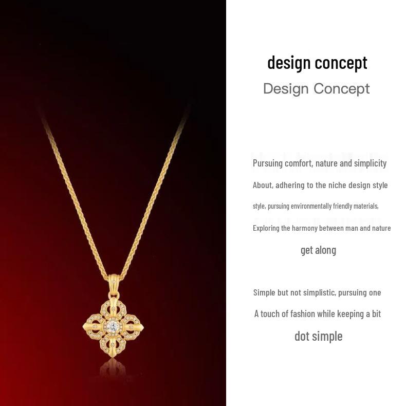 Vajra Cross Pendant: S925 Silver, Ancient Craftsmanship, High-End Versatile Luxury Necklace