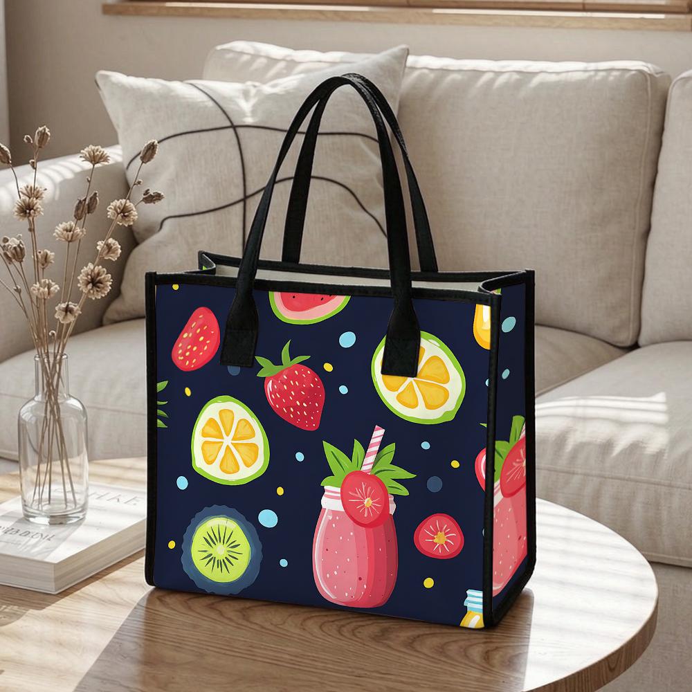 Cute Fruit Pattern Tote Bag for Daily Use