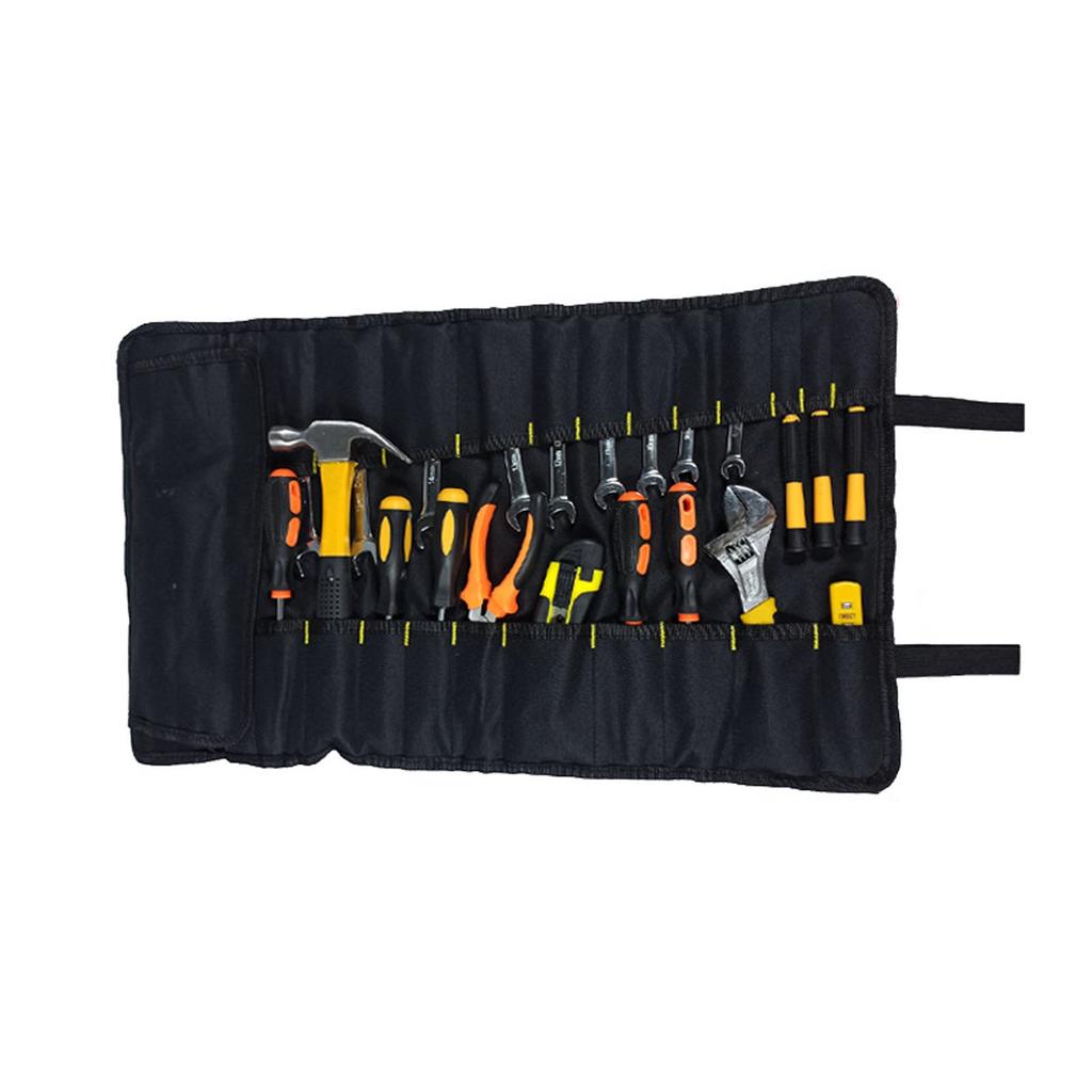 Multifunctional Tool Roll Bag Thickened Oxford Cloth Wear Resistance Waterproof Portable Tool Pouch