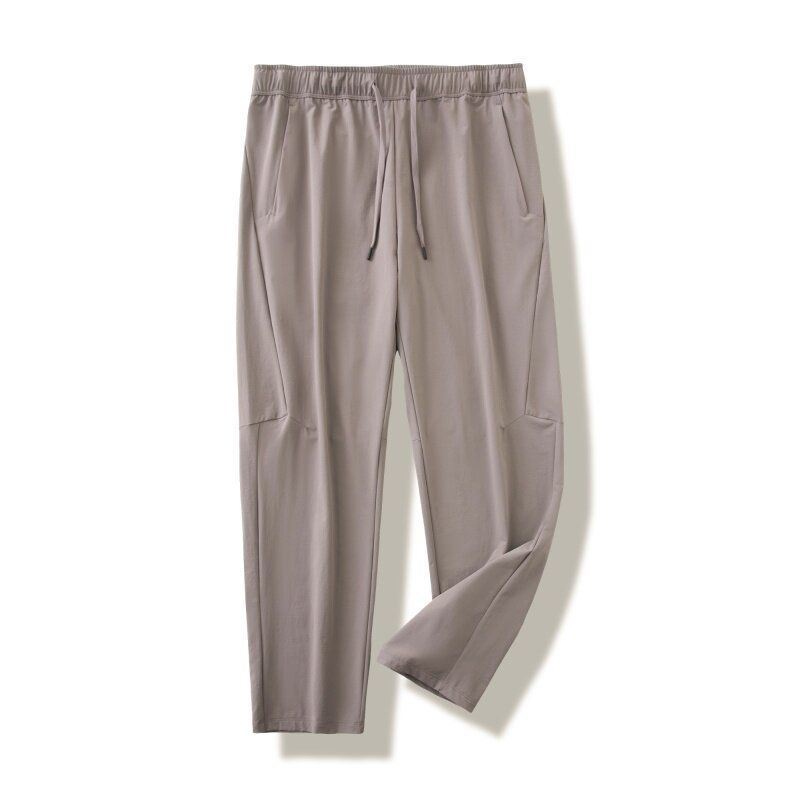 Export Surplus Lightweight Cotton-Feel Quick-Dry Breathable Spring/Summer Men's Stretchy Quick-Dry Tapered Thin Sports Casual Pants