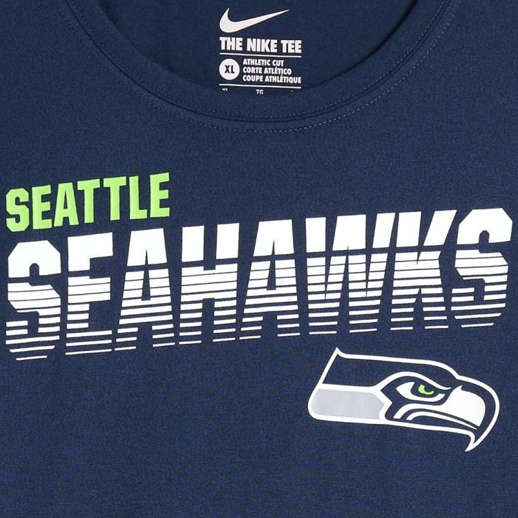 Nike NFL Collaboration T-Shirt SS25 Seahawks Round Neck Quick-Dry Sports Fashion Long Sleeve Kids Tops Deep-Blue 3Z1B7FBGP-SEA