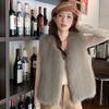 Fur Vest Women's Autumn and Winter Imitation Fox Fur Vest Jacket Fashionable Warm Outer Wear Fur Vest