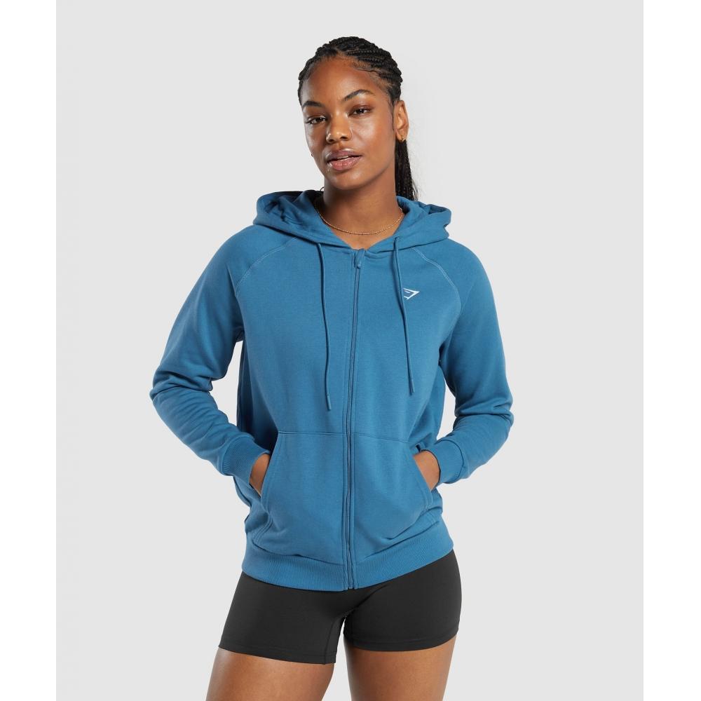 

GYMSHARK Тренировочная флисовая толстовка на молнии, синий B7A7V UCMR