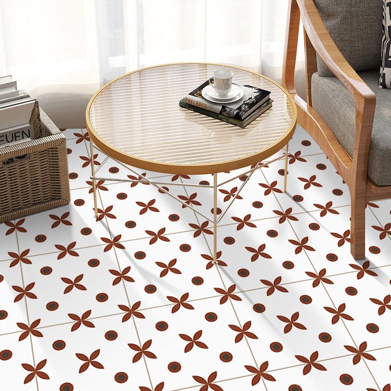 

Напольная плитка с цветочной кожурой, виниловый пол, самоклеящаяся съемная, подходит для стены, пола, кухни, ванной комнаты 30CMX30CmX5PCS