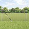 VidaXL Welded Wire Fence with 13 Grey Plastic Posts 1.4x25 M Steel 3352206