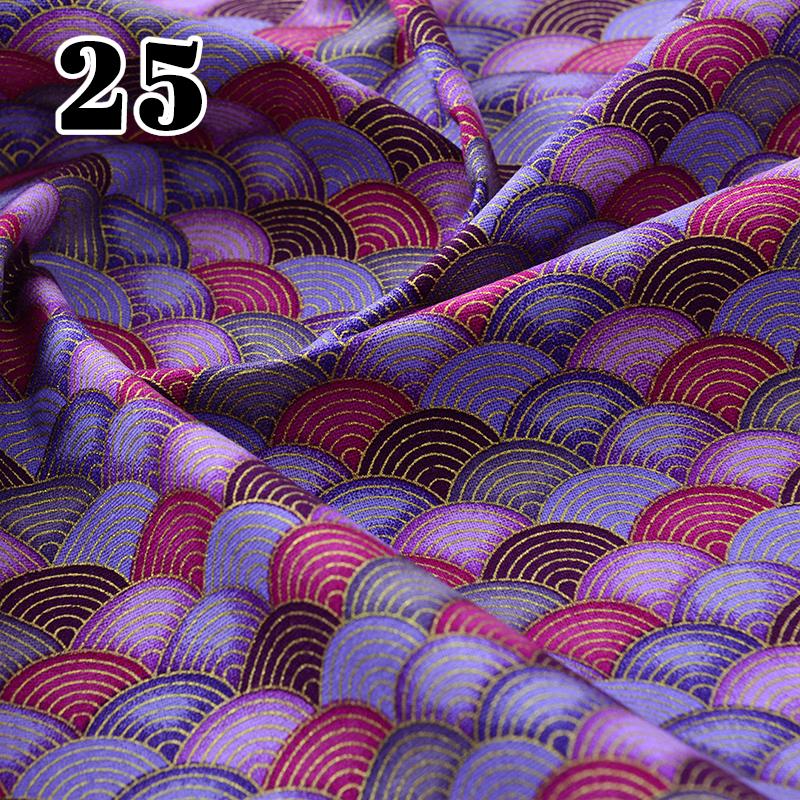 50/100/200cm Japanischer Kimono Cheongsam Bronzefarbener Druckstoff Kirschblüten Nähbaumwollstoff DIY Tasche Patchwork Zubehör