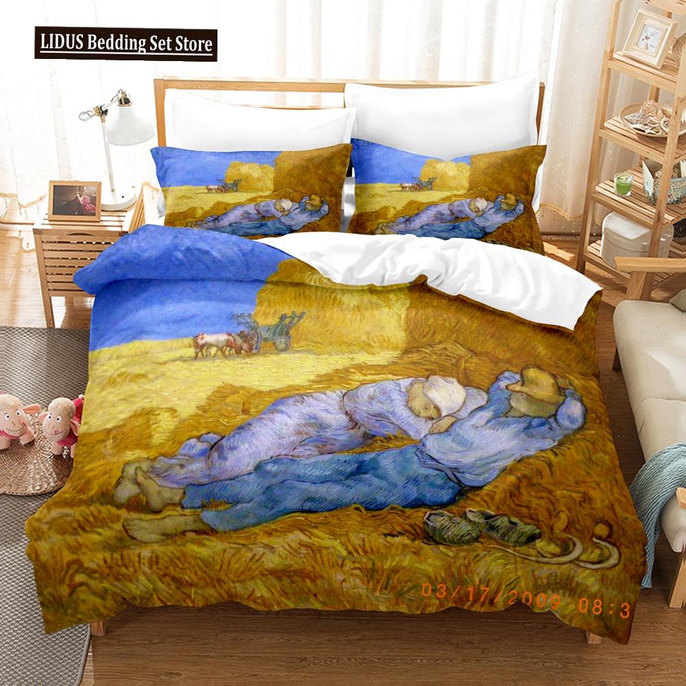 Almond Blossom By Van Gogh Duvet Cover Set Floral Flower Bedding Set For Girl Nordic Comforter Cover Queen King Size Bedding Set