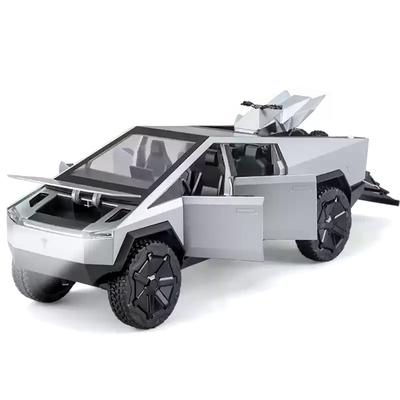 Diecast 1:24 Cybertruck Alloy Pullback Car Model, 1 Piece, Silver