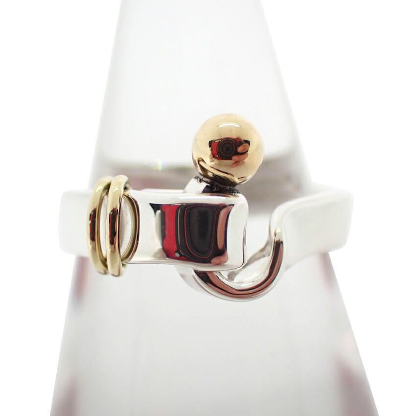[Used] TIFFANY 925/750 Hook & Eye Ring, size 10.5/size 10/g535-81