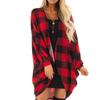 Long Sleeve Open Front Cardigans For Women Casual Plaid Patchwork Outwear