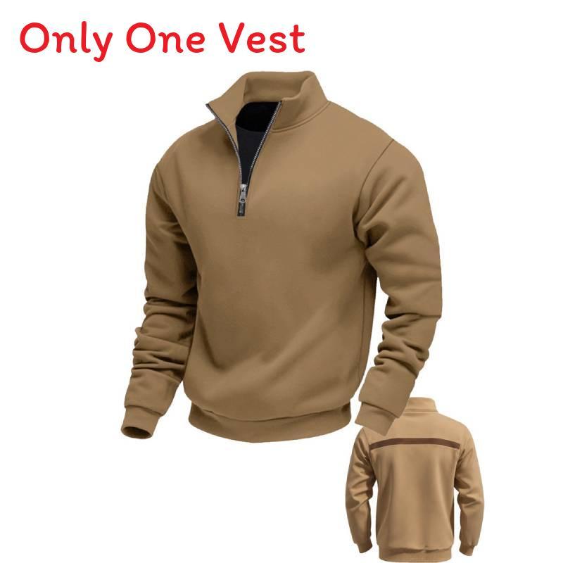 Urbaner Fleece-Hoodie für Jugendliche mit Stehkragen und Reißverschluss für legere Winterkleidung