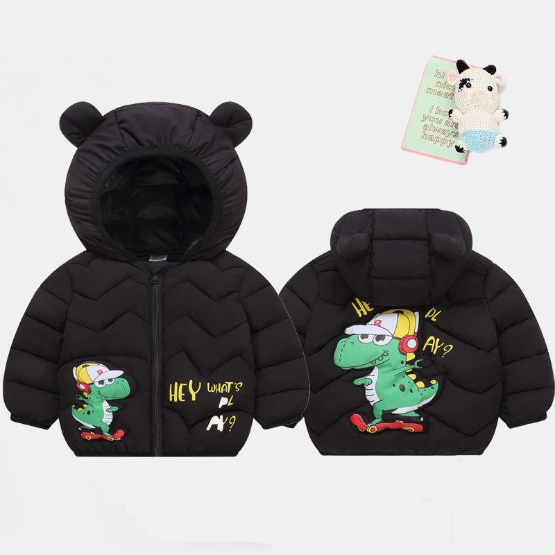 

Зимняя Новинка для Девочек Детская Хлопковая Одежда Теплые Пальто 100 чёрный