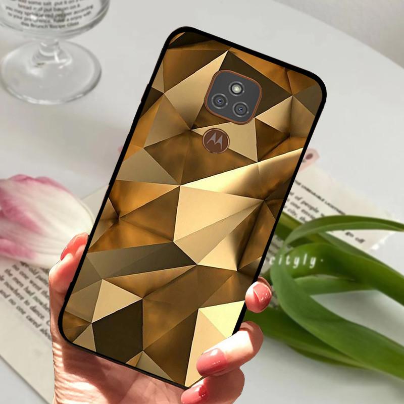 For Motorola Moto E7 Plus Cases E7Plus Cover Soft TPU Silicone Back Cover For Moto E7 E7i Power Case Black Bumper Shells Etui