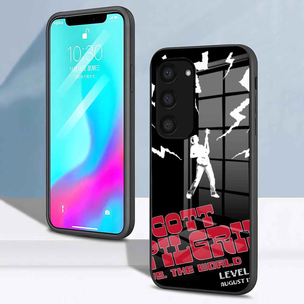 Scott Pilgrim VS The World Phone Case For Samsung S26 S25 S24 FE S23 S22 S21 Plus S20 Ultra Note20Ultra Black Glass Cover