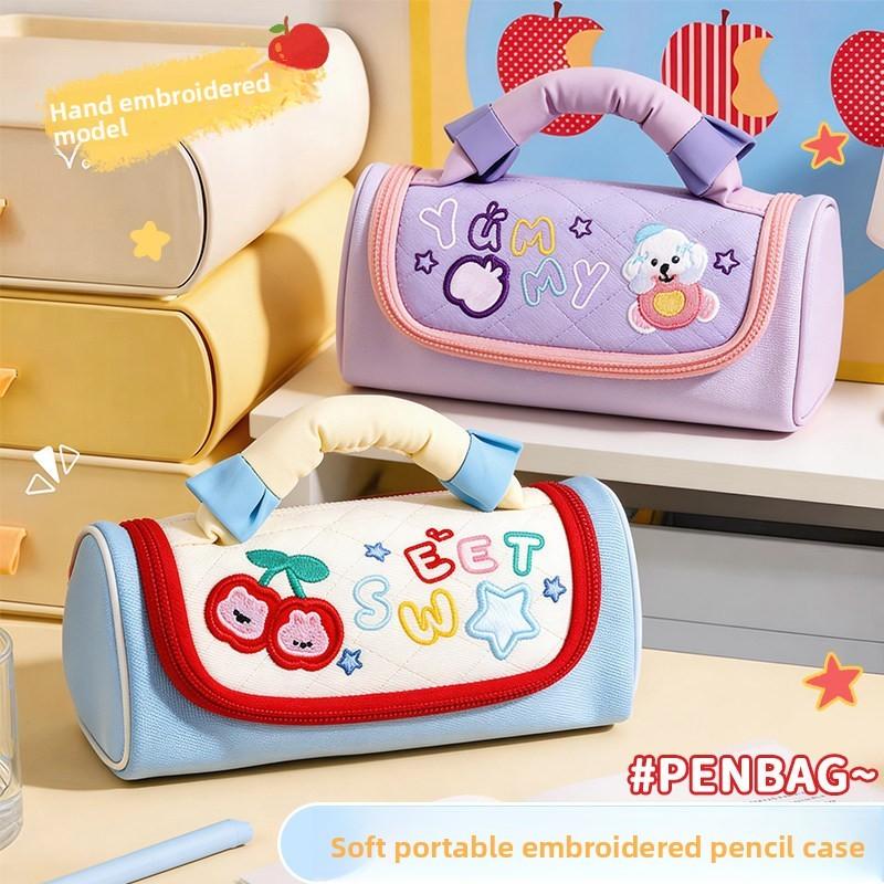 Style Large Capacity Polyester Pen Case With Stylish Design For Students And Office Use