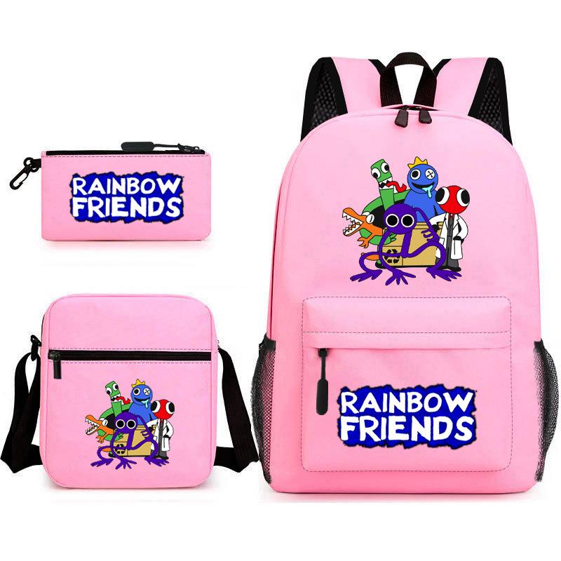 Rainbow Friends Gra Rainbow Friends Plecak Szkoła Podstawowa Torba Szkolna Gwiazda Zestaw Trzech Sztuk