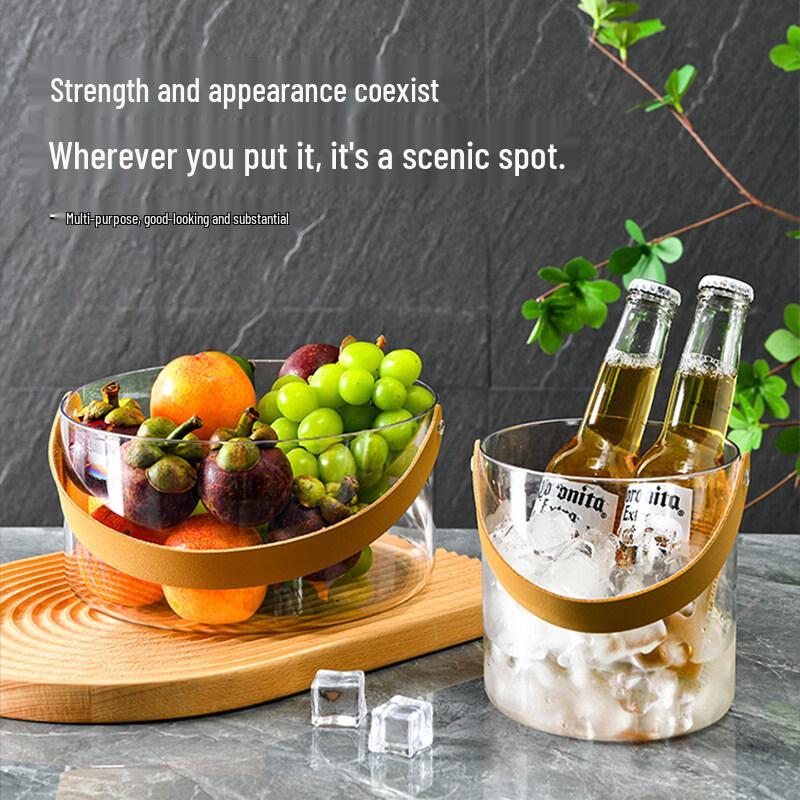ZISIZ Elegant Glass Fruit Basket
