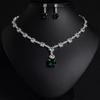 Cushion Cut Citrine Halo CZ 3Pcs Jewelry Set, Silver Plated Necklace Earrings Bracelet For Wedding Party Bulk Fast Delivery