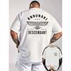 T-shirt da uomo a tema Anunnaki - Stampa fronte-retro Manica corta Girocollo Camicia casual con motivi di discendenti Anunnaki, Abbigliamento casual