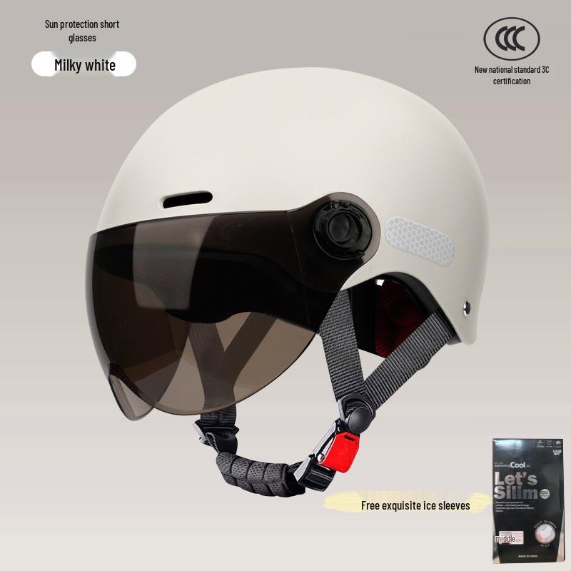 Women s 3C Certified Electric Vehicle Helmet, Summer Sun Protection, All-Season Use for Electric Scooters & Motorcycles