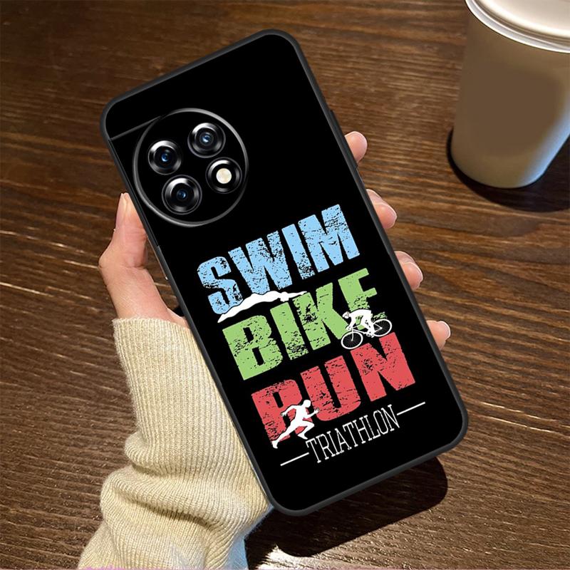

Triathlon Tri Life Swim Bike Run Case For OnePlus 15R 13R 12R 10R 8T 10T 13T 15 13 12 11 9 10 Pro Nord CE 5 4 3 2 Lite N20 N30 OnePlus 13
