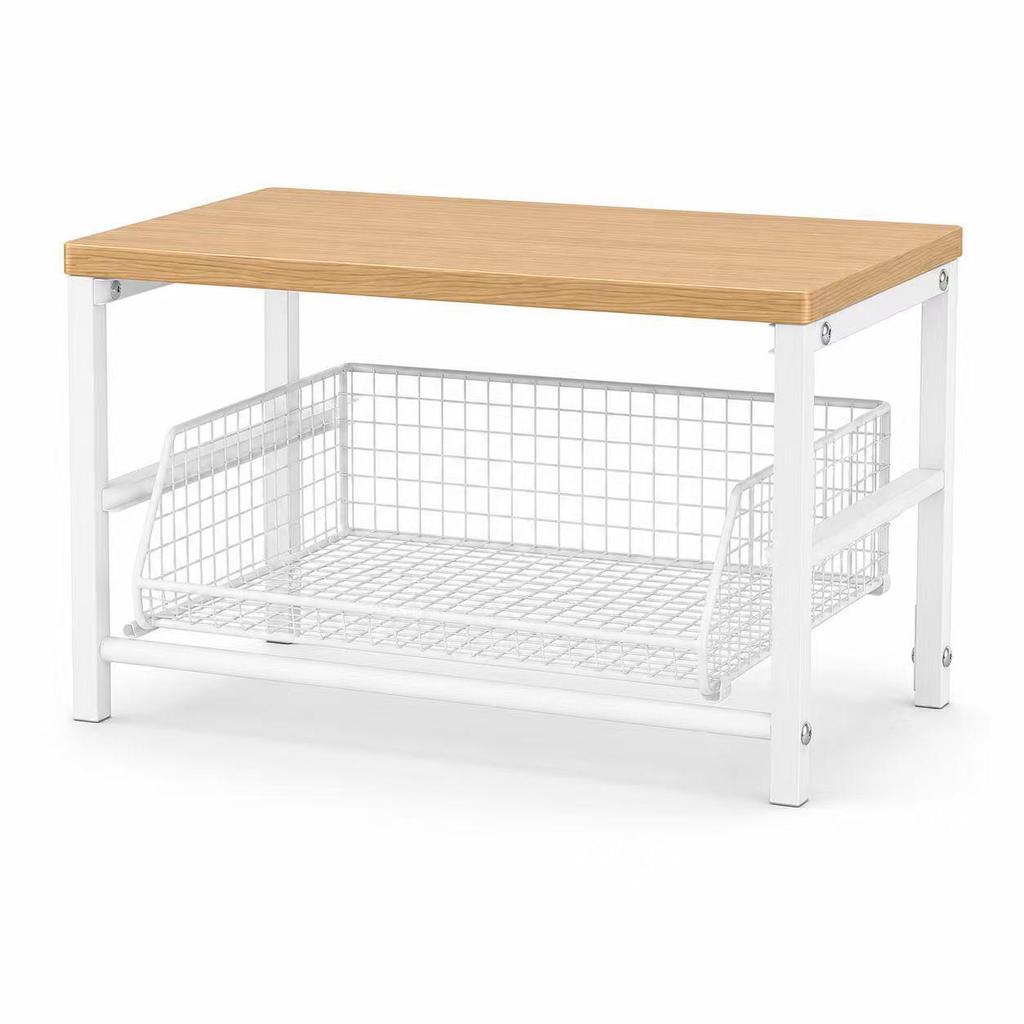 Countertop Microwave Oven Rack with Drawer for Kitchen Appliances