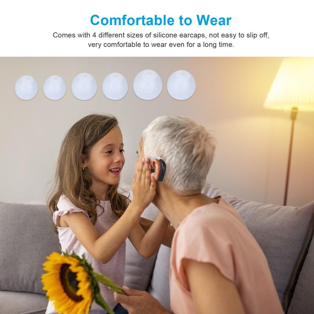 with Charging Base Hearing Amplifier Rechargeable Hearing Aids Sound Amplifier  For Seniors