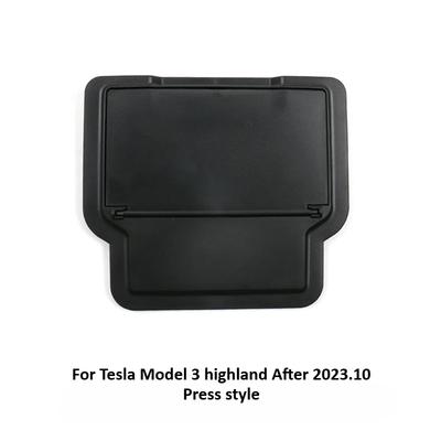 Boîtier Accoudoir pour Tesla Y Juniper Modèle de Lancement Model 3 Highland 2025 Console Centrale Bouton Clés Cachées Boîte de Rangement Cartes Accessoires