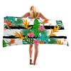 Tropical Green Plants Flowers Digital-printed Polyester Superfine Fiber Double-sided Fleece Beach Vacation Bath Beach Towel